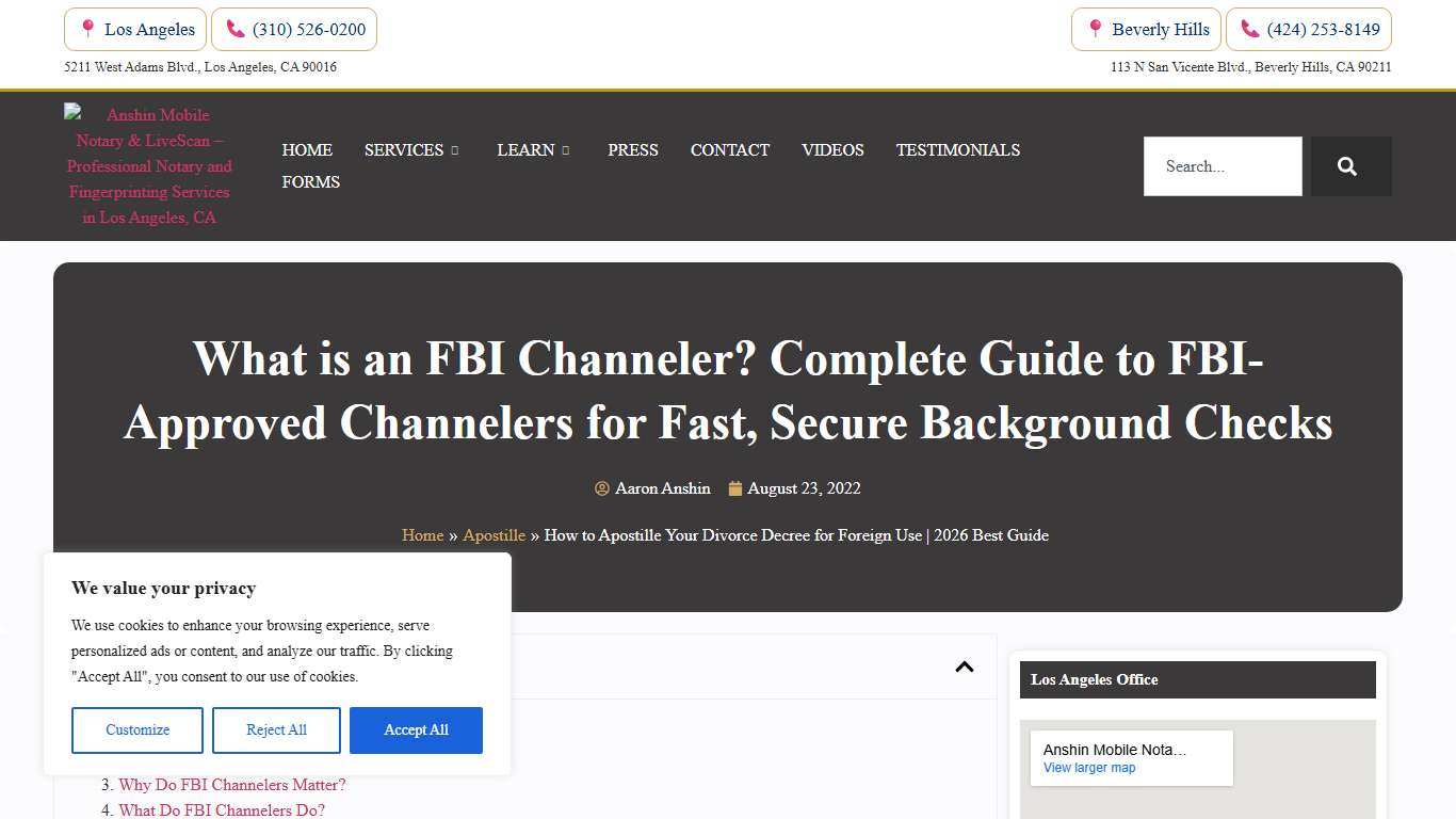 FBI Channeler Explained: How FBI-Approved Channelers Streamline Your Background Check
