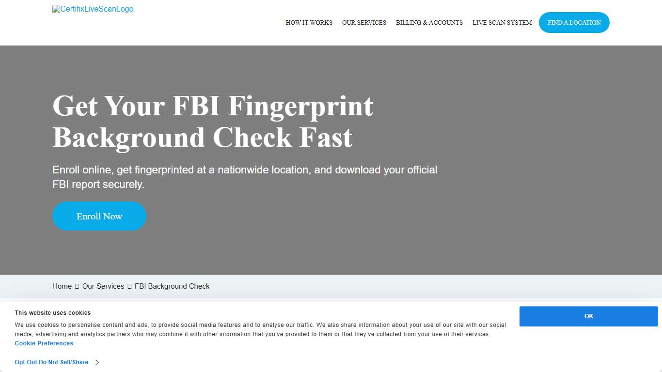 FBI Background Check – Fast Results Certifix Live Scan