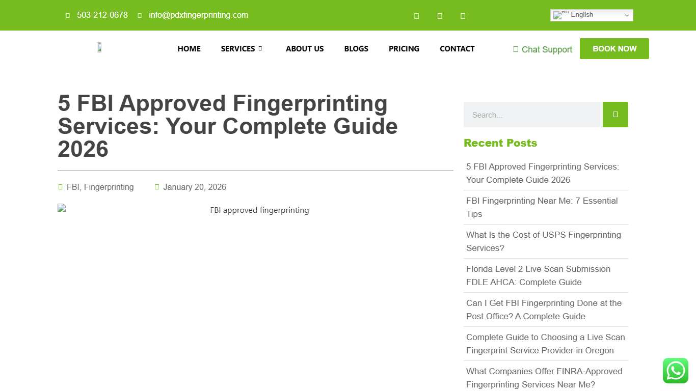 5 FBI Approved Fingerprinting Services: Your Complete Guide 2026 – PDX Fingerprinting